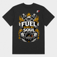 Fuel Runs My Soul Oversized Graphic T-Shirt Black