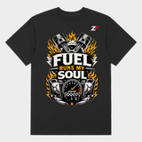 Fuel Runs My Soul Oversized Graphic T-Shirt Black