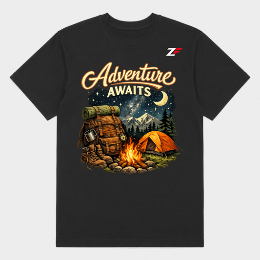 Take the Scenic Route Mountain Sunset Oversized T-Shirt Black