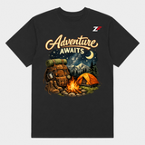 Take the Scenic Route Mountain Sunset Oversized T-Shirt Black