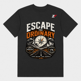 Escape the Ordinary Adventure Graphic Oversized T-Shirt Black