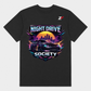 Night Drive Society Oversized Graphic T-Shirt Black