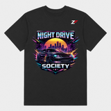 Night Drive Society Oversized Graphic T-Shirt Black